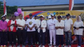 Potret Plt Rektor UNM saat Melakukan Sambutan di Acara Jalan Santai, (Foto: Musdalifah)