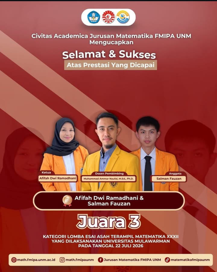 Pamflet Ucapan Peraih Juara 3 Esai Astramatika XXXII Unmul, (Foto: Int.)