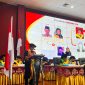 Potret Jamaluddin saat Bacakan Riwayat Hidup Muhammad Rais, (Foto: Putri Salsabila)