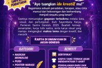 Pamflet Pendaftaran Sayembara Karya 2025, (Foto:Ist)