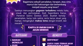 Pamflet Pendaftaran Sayembara Karya 2025, (Foto:Ist)