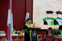 Potret Farida Aryani saat Menyampaikan Pidato, (Foto:Musdalifah)