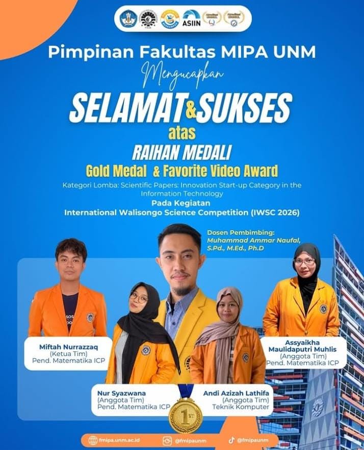 Poster Ungkapan Selamat & Sukses pada Tim MathLingo AI, (Foto: Int.)