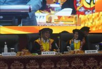 Potret Farida pada Kegiatan Upacara Perayaan Dies Natalis UNM ke-65, (Foto : Alyani Fajrina Nursyabri)