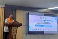 Sambutan Wakil Ketua Dewan Pengurus Komisariat DPK IKA JIA FEB UNM, (Foto: Ratna Wulandari)