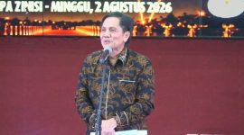 Potret Abdul Saman saat Berikan Laporan pada Malam Penganugerahan Award, (Foto: Int.)