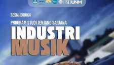 Potret Pamflet Pembukaan Program Studi Baru Jenjang Sarjana Industri Musik FSD UNM, (Foto: Int.)