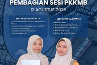 Grafis Pembagian Sesi PKKMB UNM 2026, (Foto: Dok. Profesi)