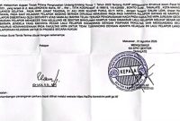 Surat Laporan Pasca Kerusuhan Pertama di FMIPA, (Foto: Ist.)