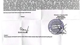 Surat Laporan Pasca Kerusuhan Pertama di FMIPA, (Foto: Ist.)